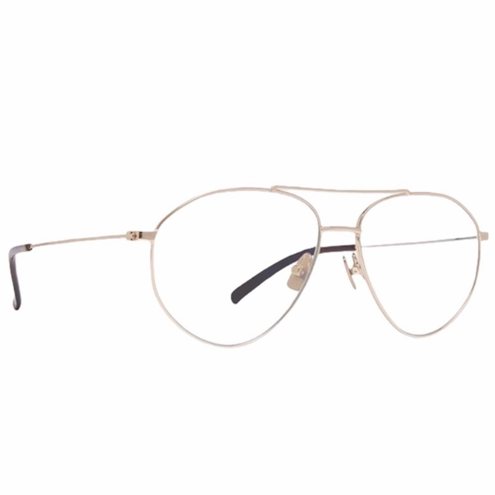 Diff Eyewear Aviator Sunglasses with Yellow-Tinted Lenses and Silver Frame - Picture 2 of 4
